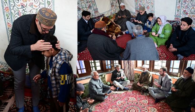 CM Omar visits families of Nowgam Blast victims in Kulgam, Tral