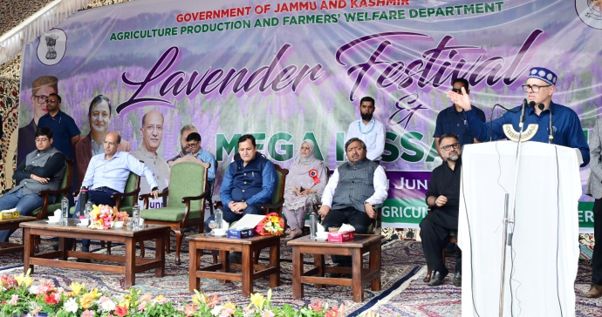 CM Omar Inaugurates Lavender Festival at Nunar