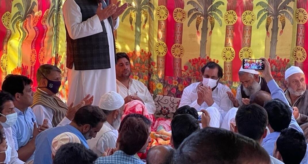 Sajad Lone visits slain cop’s family in Kupwara,Calls for collective efforts to reject violence in entirety