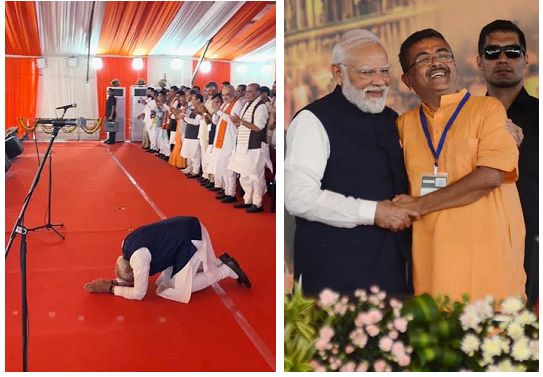 PM Modi Bows to ‘Jana Shakti’ as BJP Clinches Bengal First, Adhikari takes oath as CM