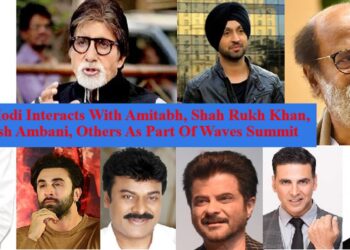 PM Modi Interacts With Amitabh, Shah Rukh Khan, Mukesh Ambani, Others As Part Of Waves Summit