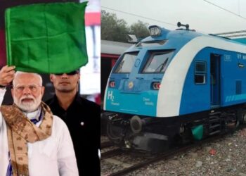 PM Modi flags off India’s first indigenous 10-coach hydrogen-powered train at Jind