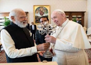 PM Modi gifted Pope Francis a silver candlestick, book on commitment to environment
