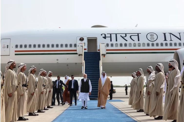PM Modi arrives in Abu Dhabi on official visit