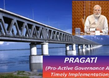 PM Modi’s PRAGAT Flagship Platform Revived, Delivered India’s Longest Rail-Cum-Road Bridge