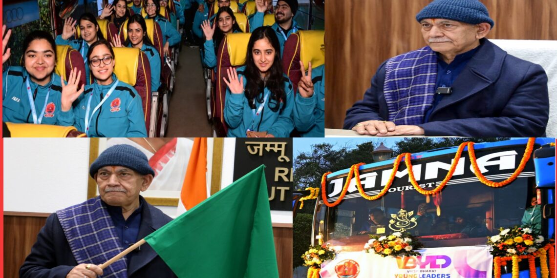 Lieutenant Governor flags off J&K’s UT Contingent for 29th National Youth Festival-Viksit Bharat Young Leaders’ Dialogue-2026