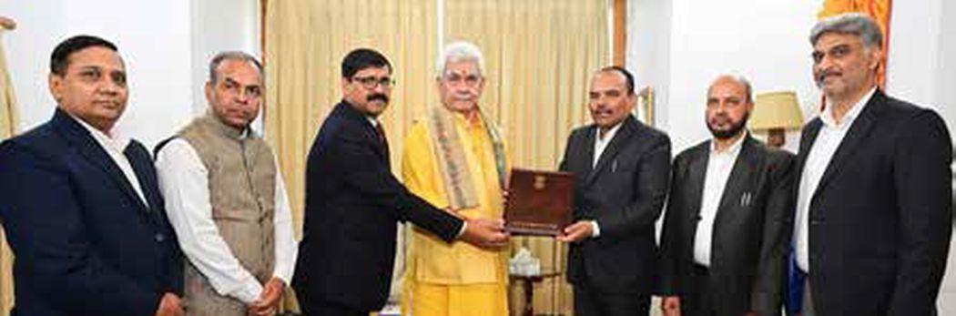J&K CEO Pole Meets LG Sinha, Submits J&K Assembly Election Result Notification