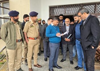 L S Elections 2024: Police Observer reviews Security Measures at Counting Center & Strong Room in B’la PC