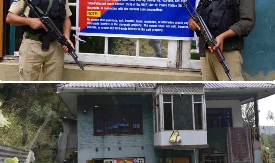 J&K Police attaches residential property under UAPA in Baramulla