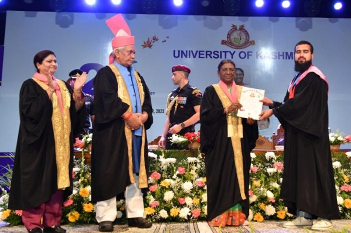 President Murmu graces the 20th Convocation of Kashmir University, LG Express Gratitude to President