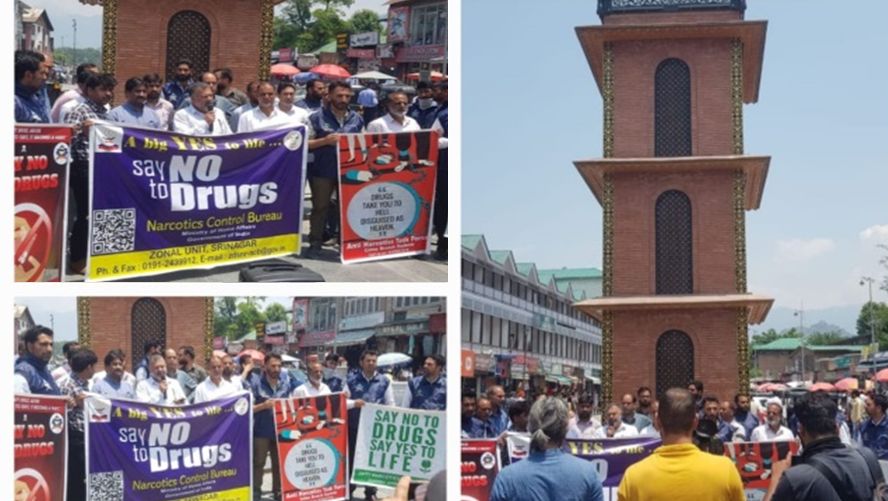 “Say Yes to Life, No to Drugs”: ANTF Kashmir organises awareness Prog at Ghanta Ghar Srinagar