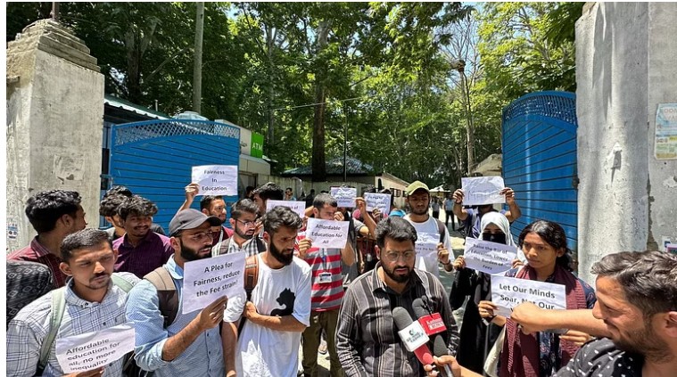 Central University students protest, demand fair fee structure, improved facilities