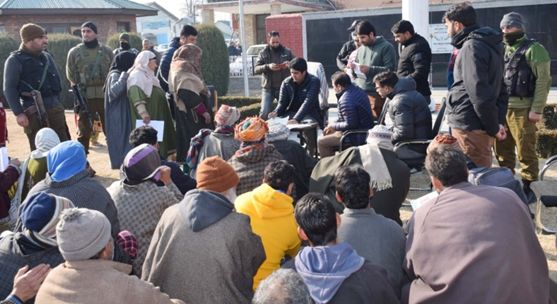 DC Pulwama holds open air Public Grievance Redressal camp within office premises
