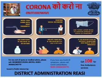 DC Reasi launches IEC campaign “Corona KoKaro Na”