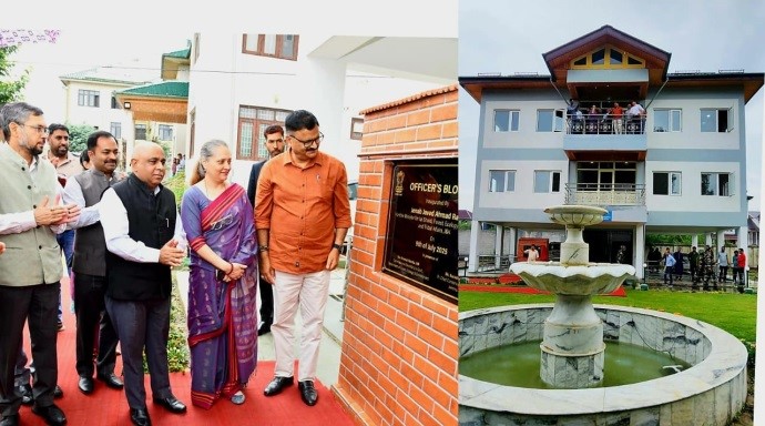 Javed Rana inaugurates Officer’s Block at Deers HQ Bemina