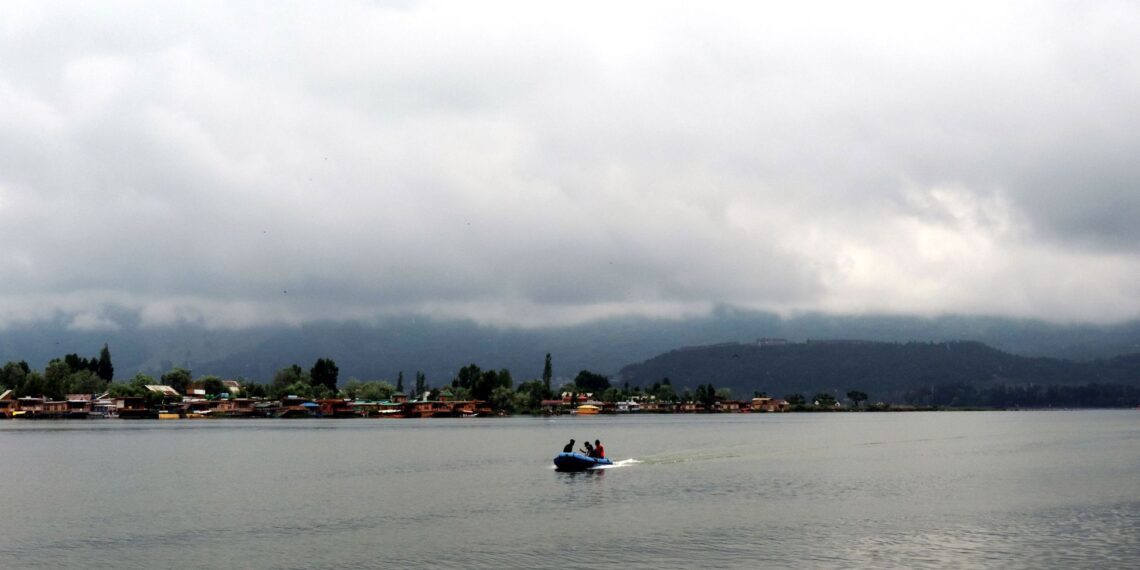Clouds hovering over the Dal Lake in Srinagar on Wednesday