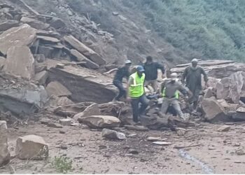 Four dead after truck hit by rocks in Ramban