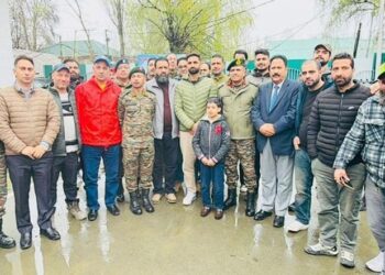Ranji Hero Aqib Nabi Dar felicitated in Baramulla