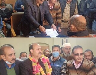 Chairman JKTF Rafique Rather files nomination papers for Presidential election of EJAC