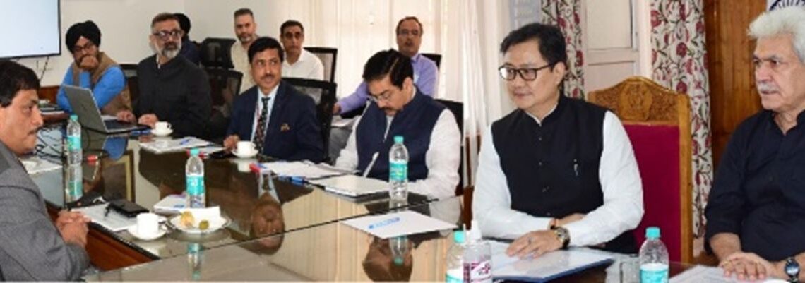 Union Law Minister , LG review dev of Judicial Infra under CSS