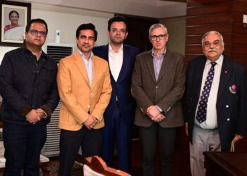 Rohan Jaitley, Mithun Manhas, Brigadier (Retd) Ani Gupta call on CM Omar To Boost Cricket Infra
