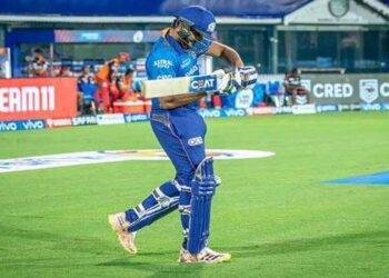 IPL 2021: Rohit Sharma wears special shoes, bats for conservation of rhinos