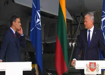 Russian jet alert interrupts Spanish Prime Minister’s briefing at NATO base in Lithuania