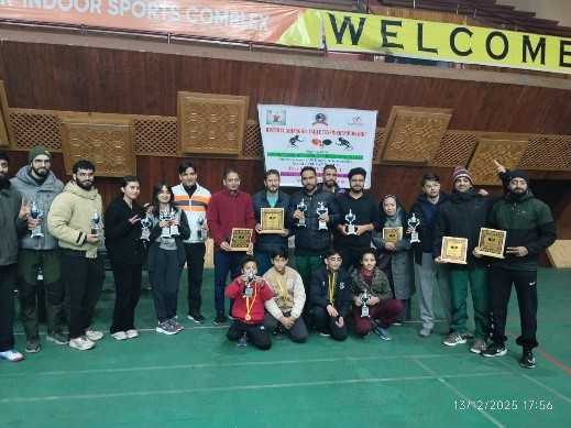 NIT Srinagar students clinch Gold at Srinagar District Table Tennis championship