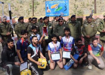 CRPF 84 Bn. organises Shaheed Mushtaq Ahmed Memorial Volleyball Tournament at Chanderkote
