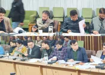 Sajad Lone chairs meeting of Committee on Government Assurances, discusses assurances of PDD