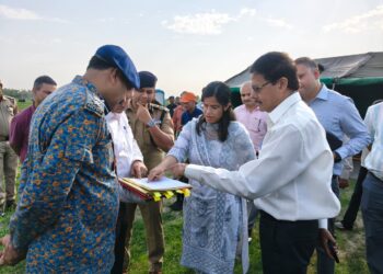 Chandraker Bharti inspects proposed site for NDRF Battalion in Samba