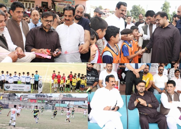 Satish Sharma inaugurates ‘Late Legends Memorial Knockout Football Tournament’ at Anantnag