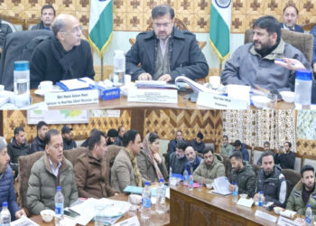 Satish Sharma reviews functioning of key departments in Kupwara