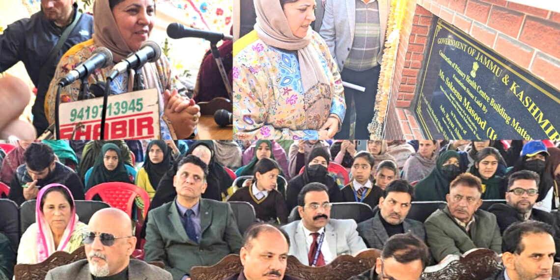 Sakeena Itoo lays foundation stone of GDC Mattan, new building for PHC Mattan
