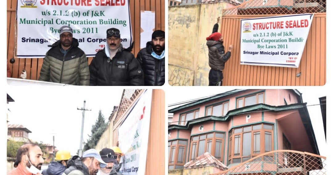 SMC seals five illegal structures in Srinagar areas