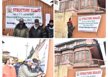 SMC seals five  illegal structures in Srinagar areas