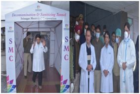 COVID19: SMC installs 2 decontamination tunnels at SKIMS, sanitizes Eidgah red zone