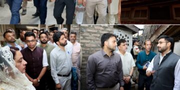 DC Srinagar reviews renovation works at Narayan Temple Bulbul Lanker under Heritage Conservation scheme