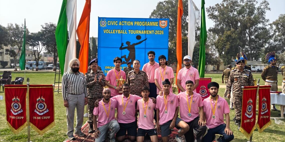 76 Bn CRPF hosts Volleyball tournament at Gangyal   