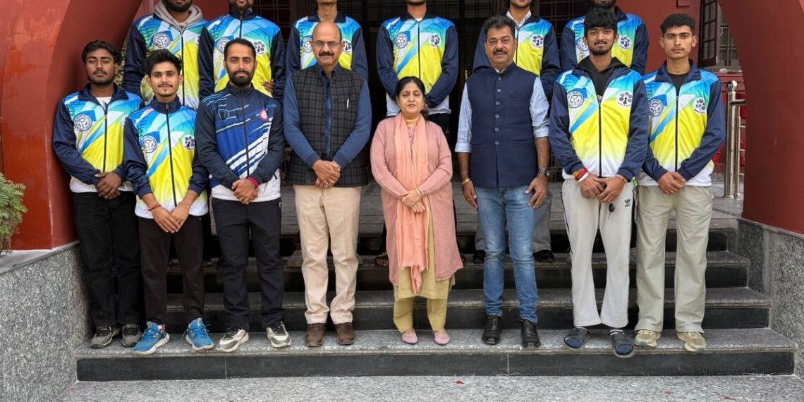 Cluster University of Jammu Volleyball Team Flagged Off for North Zone Inter-University Tournament   
