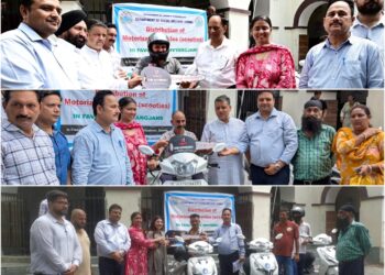 SWD distributes retrofitted scooters to divyangjan in Jammu