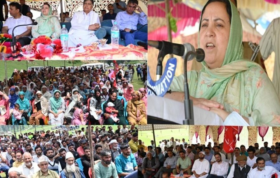 Sakeena Itoo holds public darbar at Panchan Pathri, Kulgam   