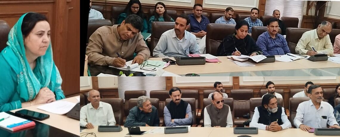Sakeena Itoo interacts with representatives of Confideration of Physically Challenged Organisations