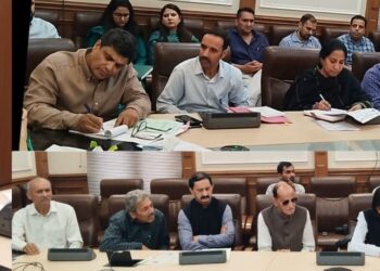 Sakeena Itoo interacts with representatives of Confideration of Physically Challenged Organisations