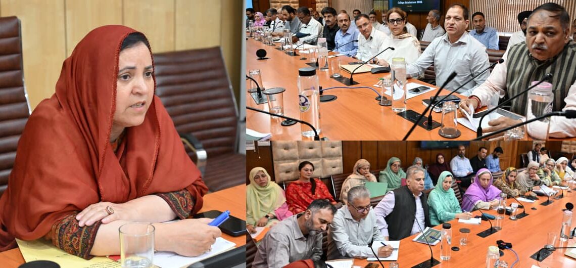 Sakeena Itoo reviews admissions in Govt Degree Colleges across J&K