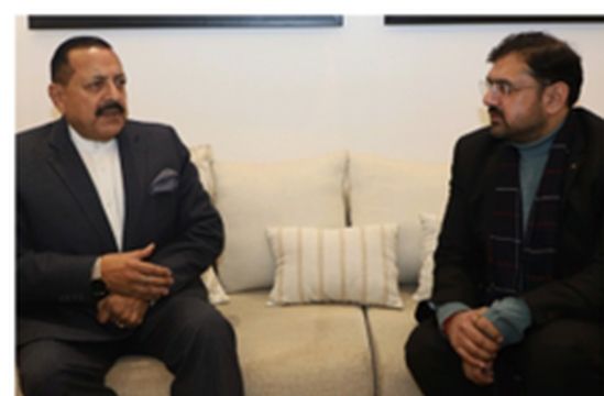 J&K Minister Satish Sharma calls on Union Min Dr Jatindra