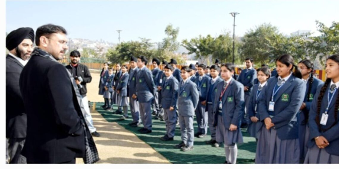Satish Sharma declares open “Inter-School Badminton Tournament”
