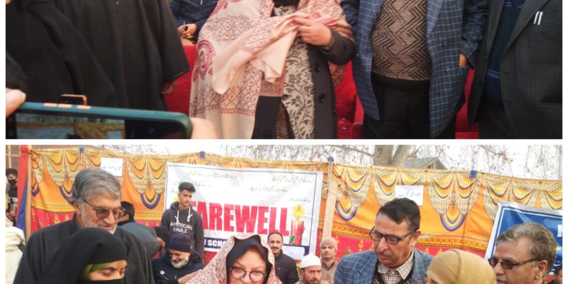 Send off awarded to Headmaster GHS Manigam Tanveer Kounsar