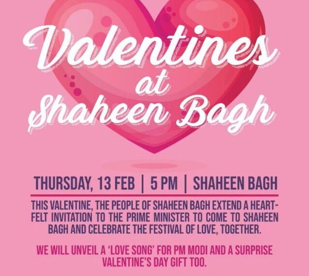 Valentine’s day invitation to PM Modi from anti-CAA Shaheen Bagh protestors
