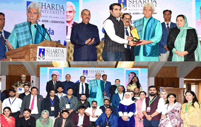 LG’s Benchmarks For J&K Education At Sharda—–Innovation, Integrity, Inclusion